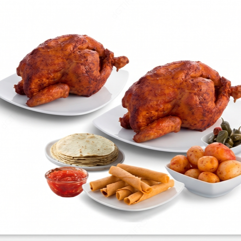 2 Pollos, Papas, Flautas Y Más
