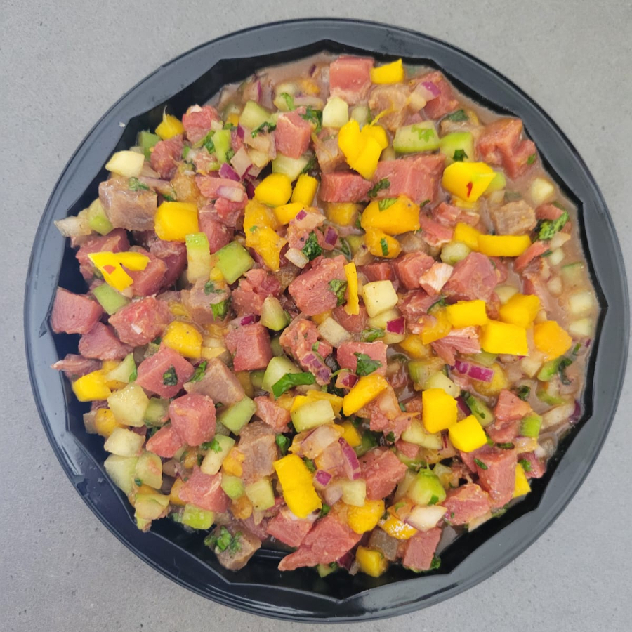 Ceviche de atun con mango