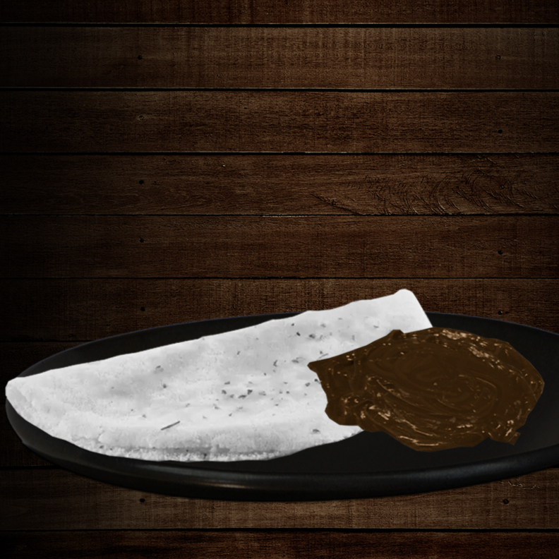 Este prato delicioso é preparado com uma combinação irresistível de chocolate gourmet e avelãs selecionadas. O chocolate derretido se mistura perfeitamente com as avelãs, criando uma explosão de sabores. Essa combinação traz uma textura cremosa e um sabor inconfundível que irá satisfazer os amantes de doces e de tapioca.