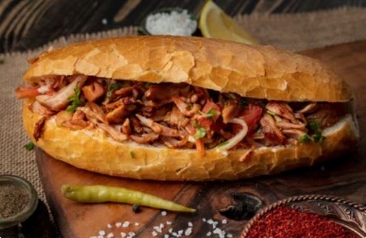 Torta de Arrachera Marinada