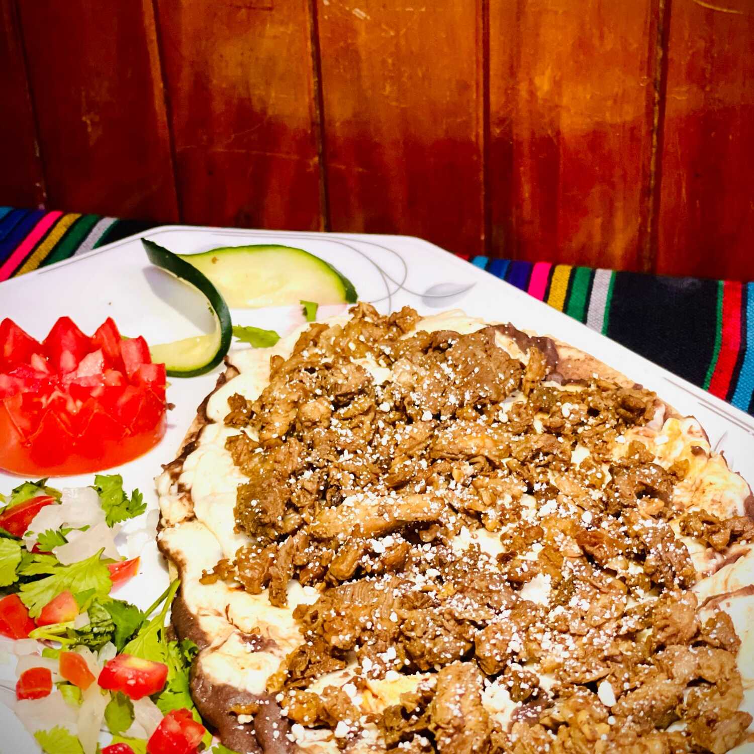 Huarache de Asada+Quesillo