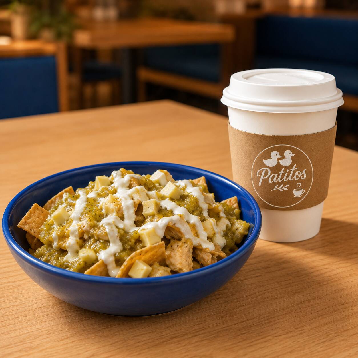 Chilaquiles con Pollo + Café Americano