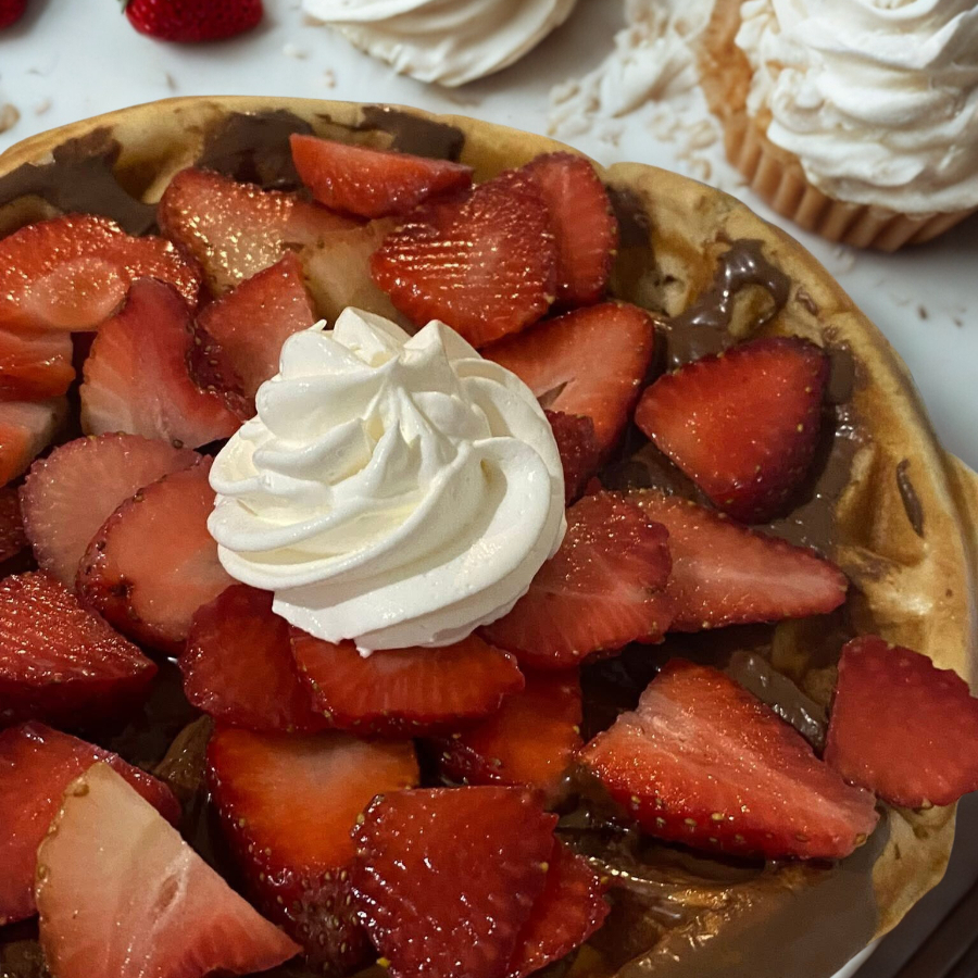 Waffle con Fresa