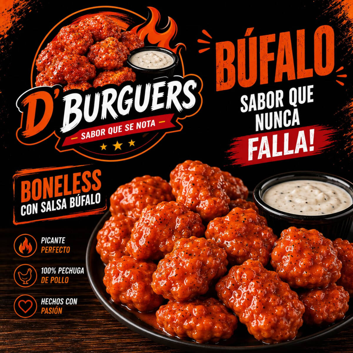 D´ BONELESS BUFALO