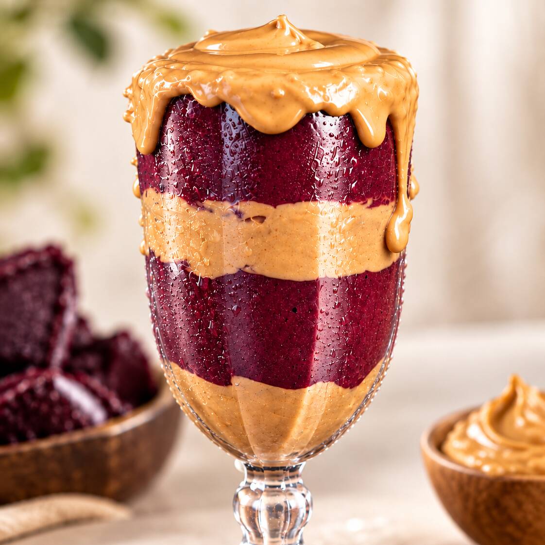 Para os verdadeiros apaixonados por amendoim! Uma combinação irresistível de açaí cremoso com deliciosas camadas de creme de amendoim, criando uma experiência intensa, cremosa e cheia de sabor. 💜🥜