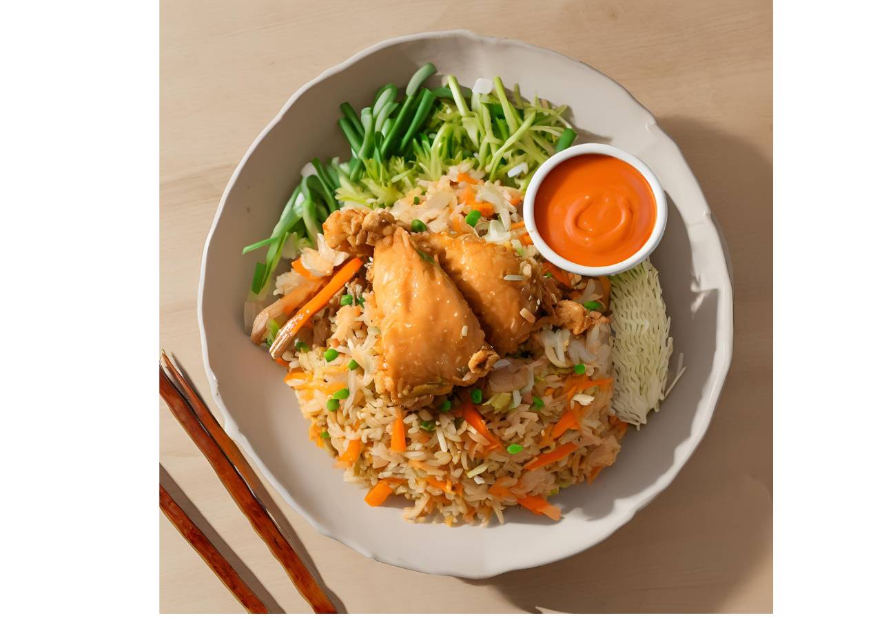 Warrior: Arroz Frito con Pollo y Salsa Dinamita