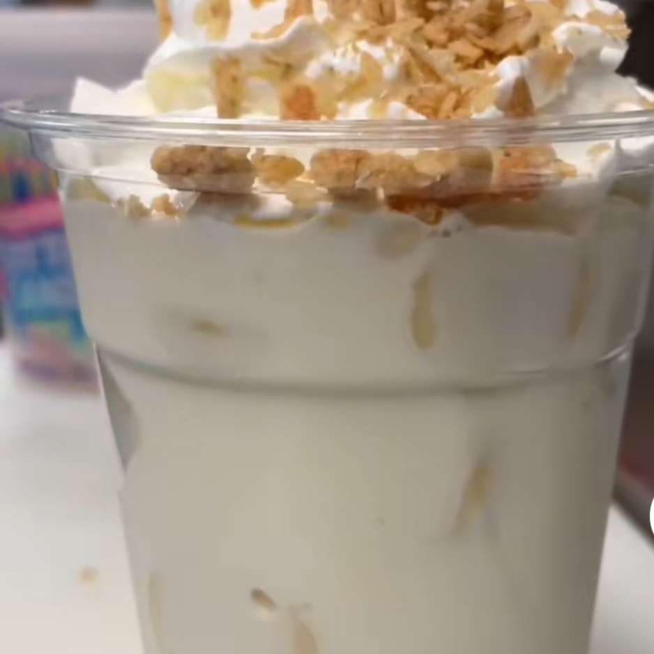 Platano con Crema ( Vaso Chico )