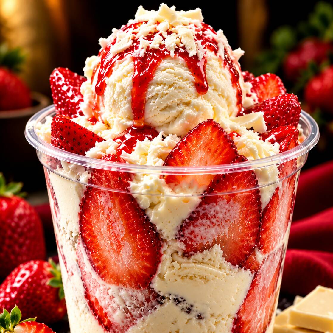FresaQueso con Helado 16oz