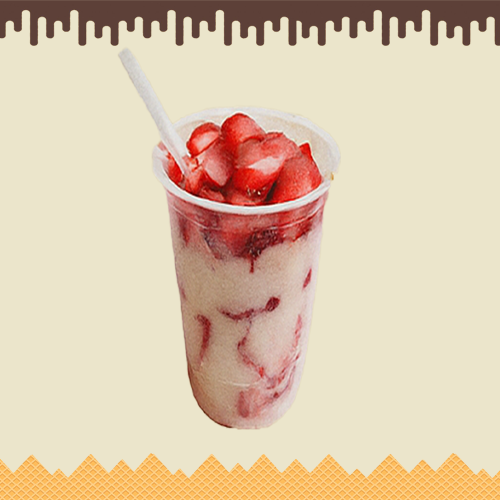 Fresas Naturales Con Crema Medianas