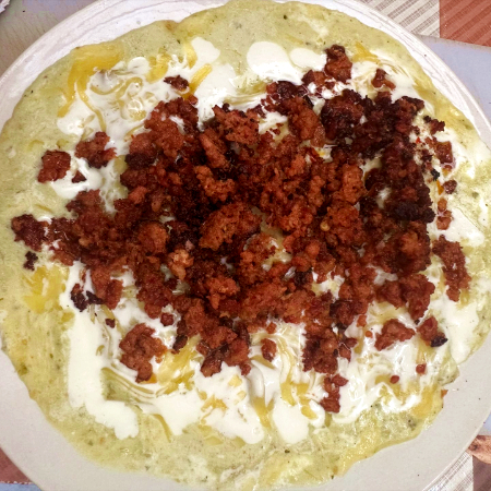 Enchiladas Suizas con longaniza