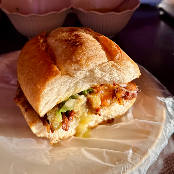 Torta de Arrachera sin queso