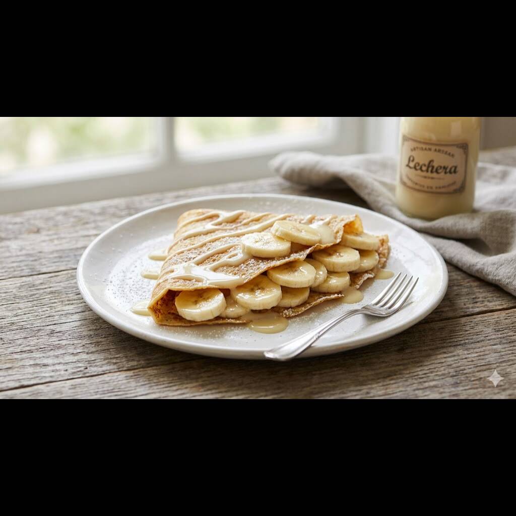 Crepas con Lechera y Plátano
