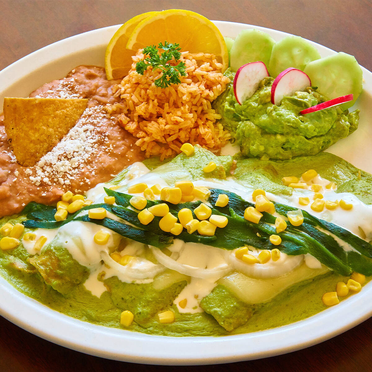 Enchiladas verdes o rojas