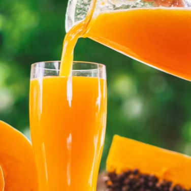 Combinación de Jugo Papaya con Durazno.