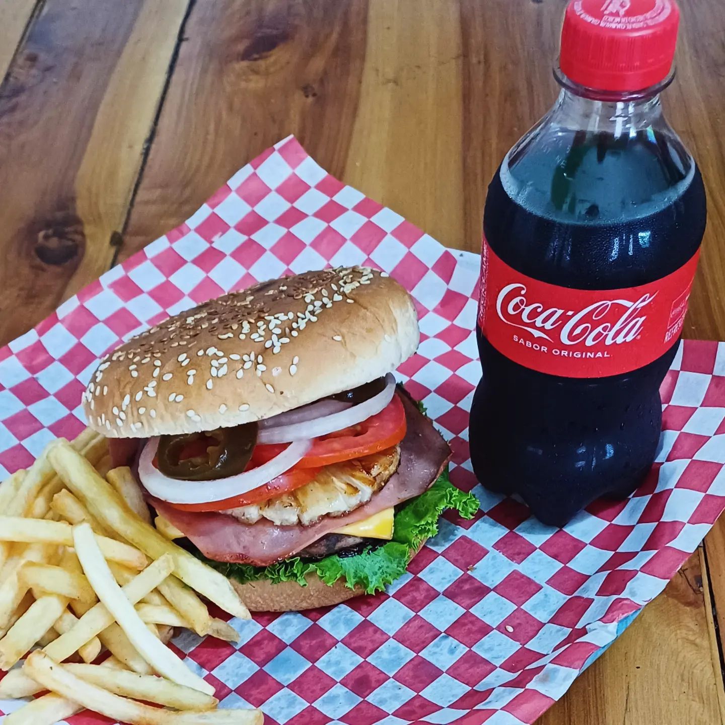 Combo Hamburguesa Hawaiana