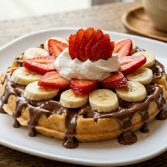 Waffle de NUTELLA con Fruta