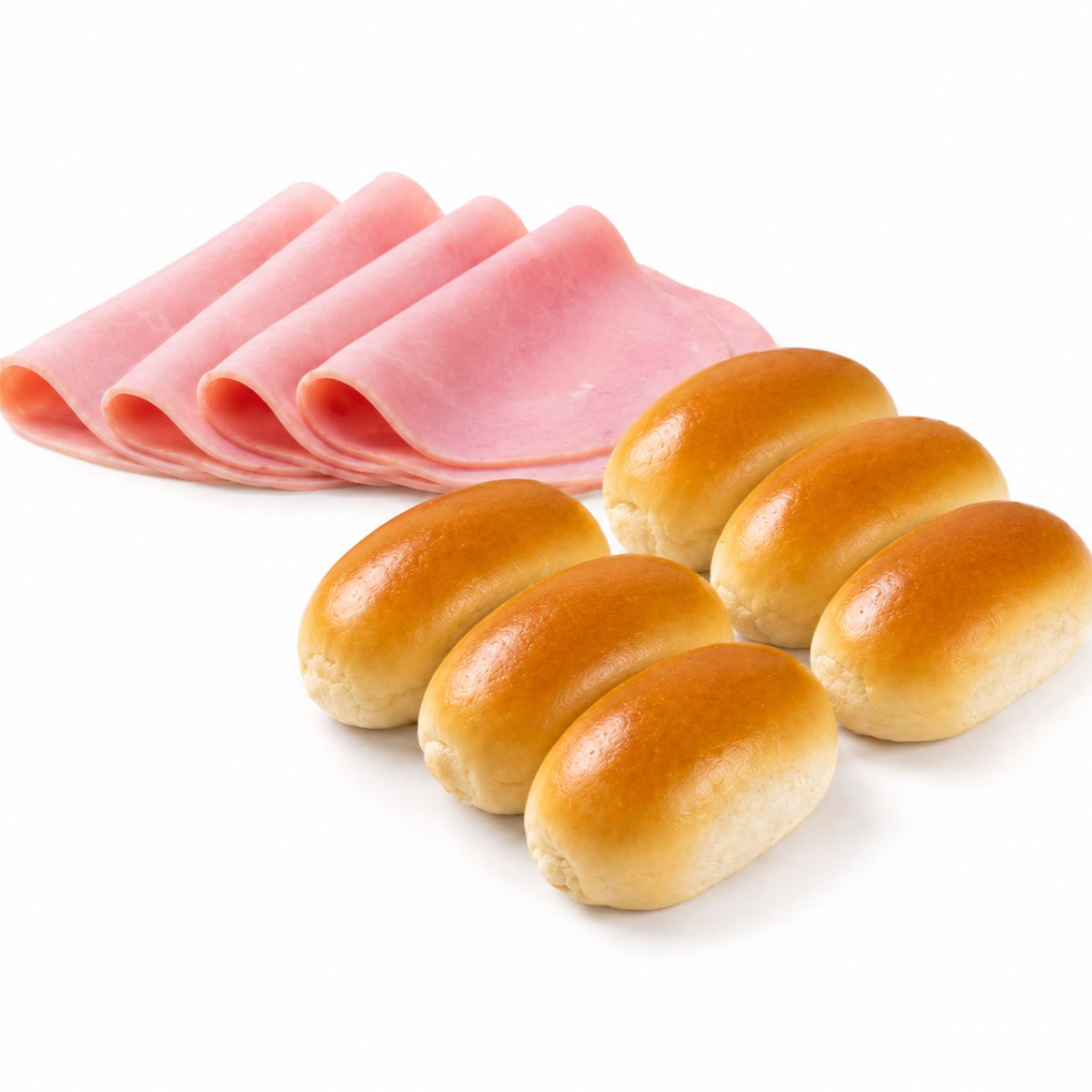 Promoção de 6 unidades de Pão Suíço 100g de Presunto #combofamilia #lanche gostoso #saboroso #padaria #mercearia #pão #pãosuíço #presunto #quebragalho