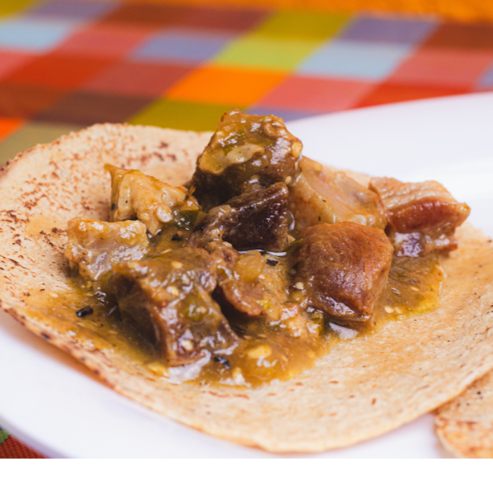 Taco de Chicharrón en Salsa Verde
