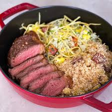 Arroz biro biro, com Contra file , Farofa e Molho