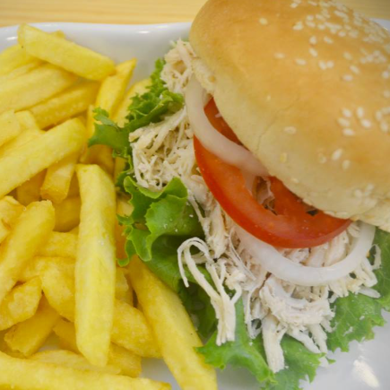 Hamburguesa de Pollo Deshilachado