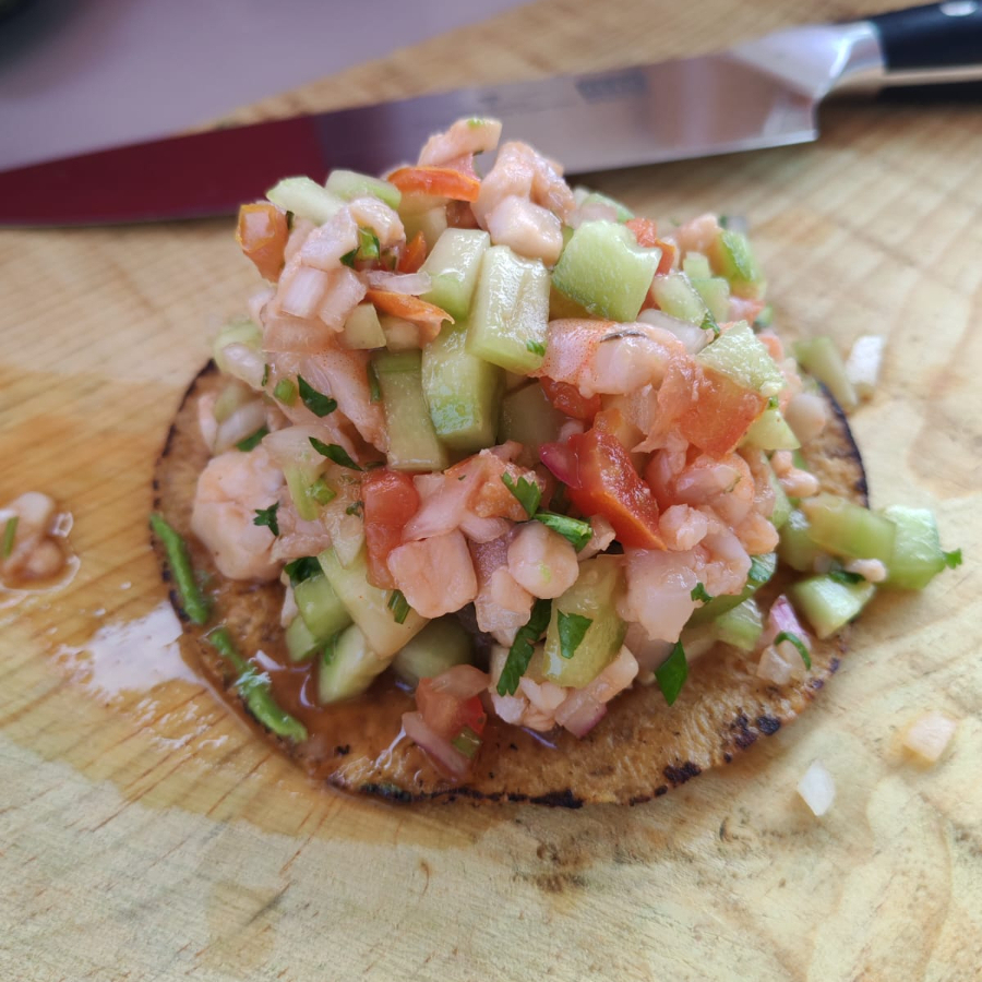 Tostada de Ceviche Sinaloense