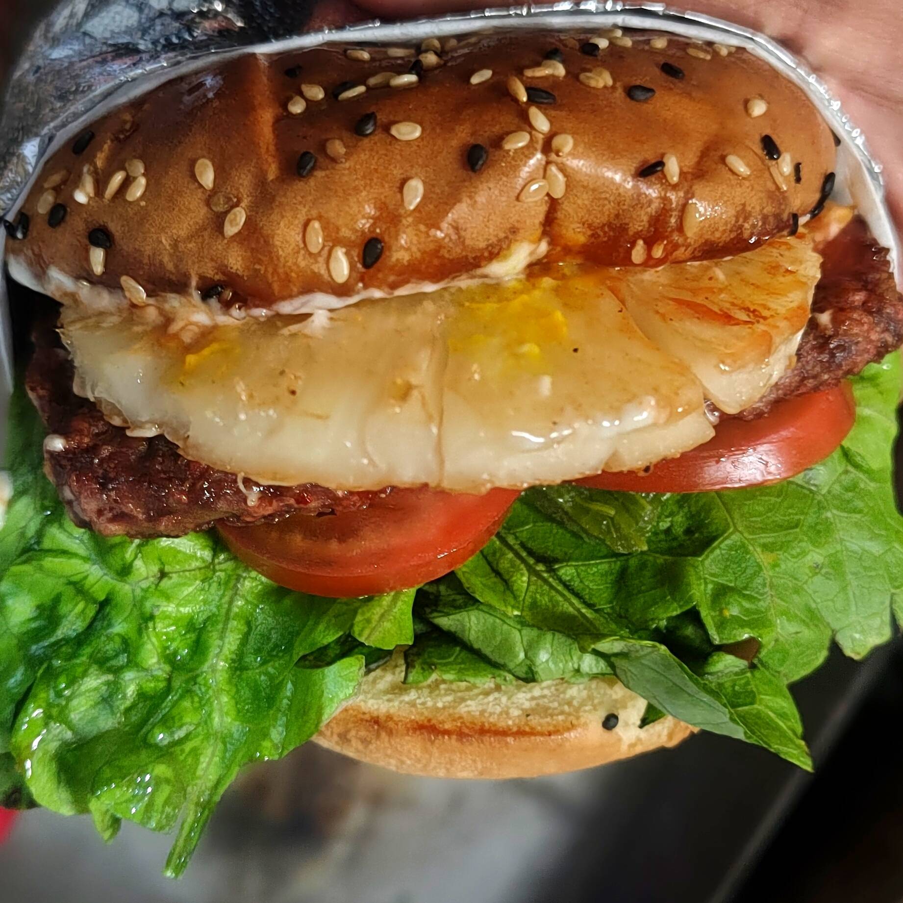 Hamburguesa Hawaiana con Papas