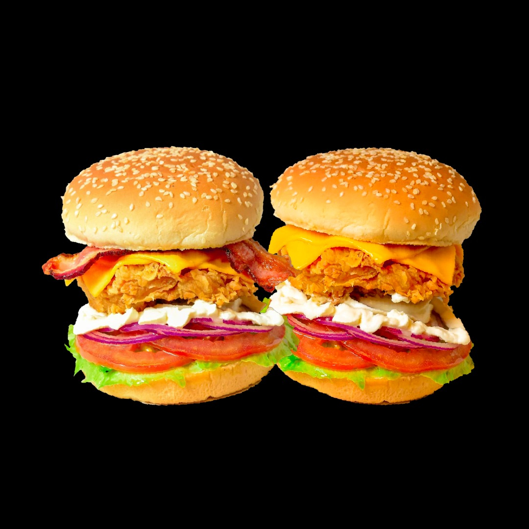 Dois Sanduíches de sabores diferentes.