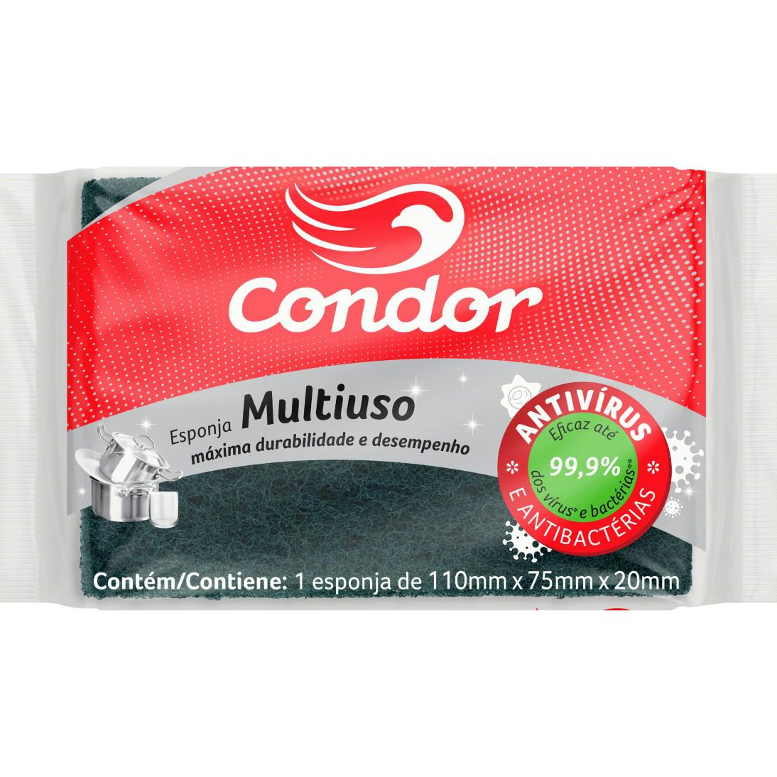 "Esponja Condor — limpeza rápida, sem esforço!"