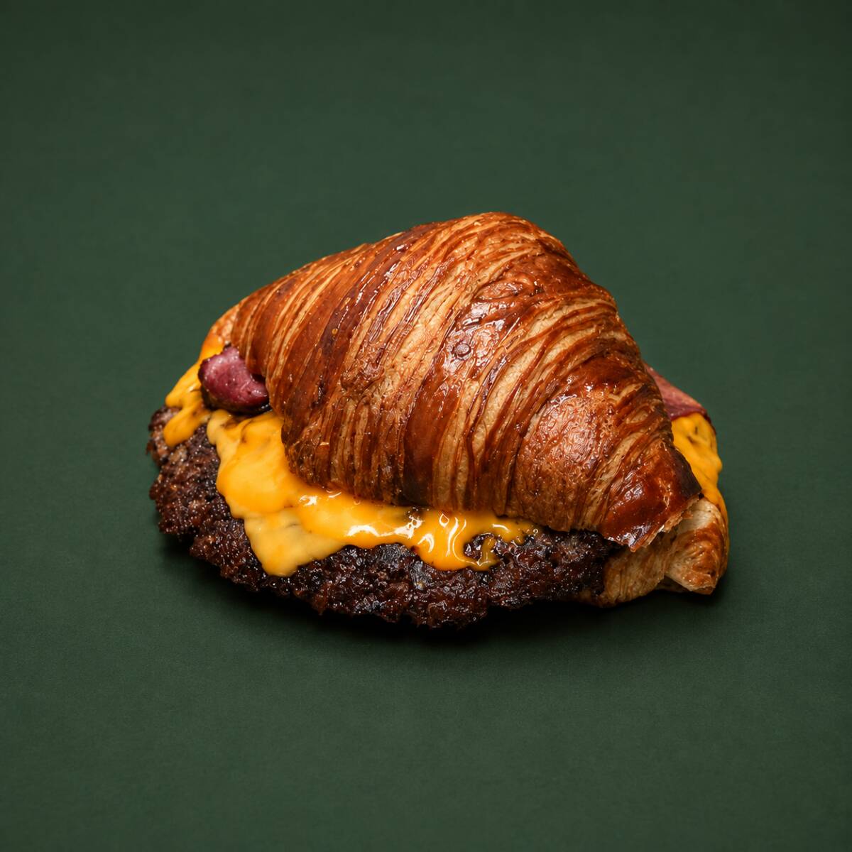 CROISSANT BURGER + AGUA DEL DIA