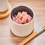 Cubos de atum marinado no suco de limão, azeite e especiarias (200g)