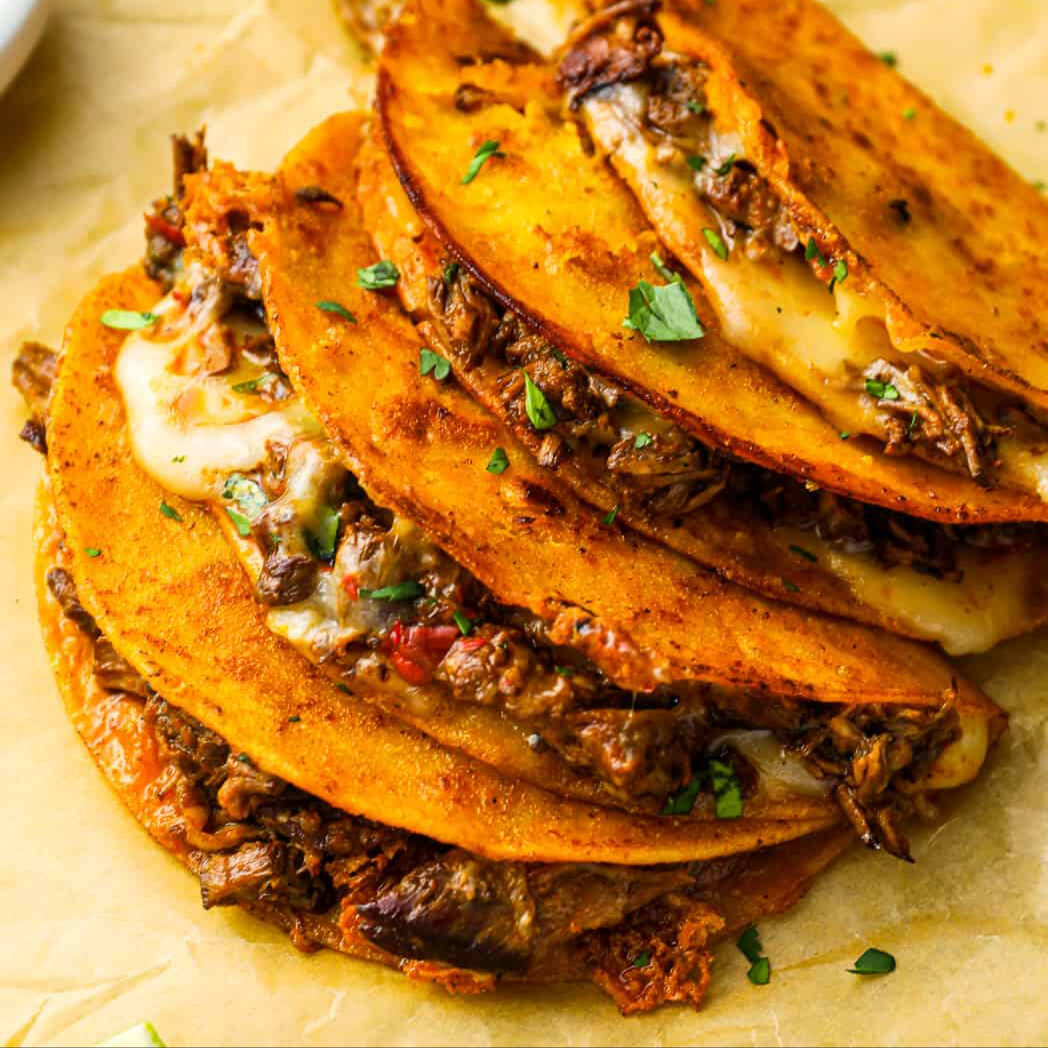 3 tacos de barbacoa