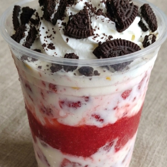 FRESAS CONGELADAS CON CREMA Y OREO