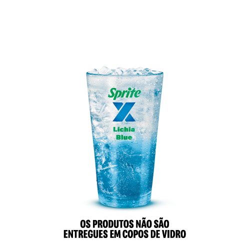 McDonalds e Sprite se uniram novamente para trazer para você uma bebida refrescante e inovadora. Ao misturar o sabor da lichia e o cítrico do curaçau blue presentes no xarope com a refrescância do limão da Sprite, conseguimos um refrigerante único que você só encontra no McDonald's.