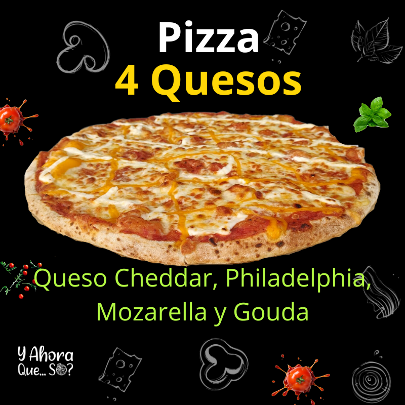 Pizza 4 Quesos Mediana 12"