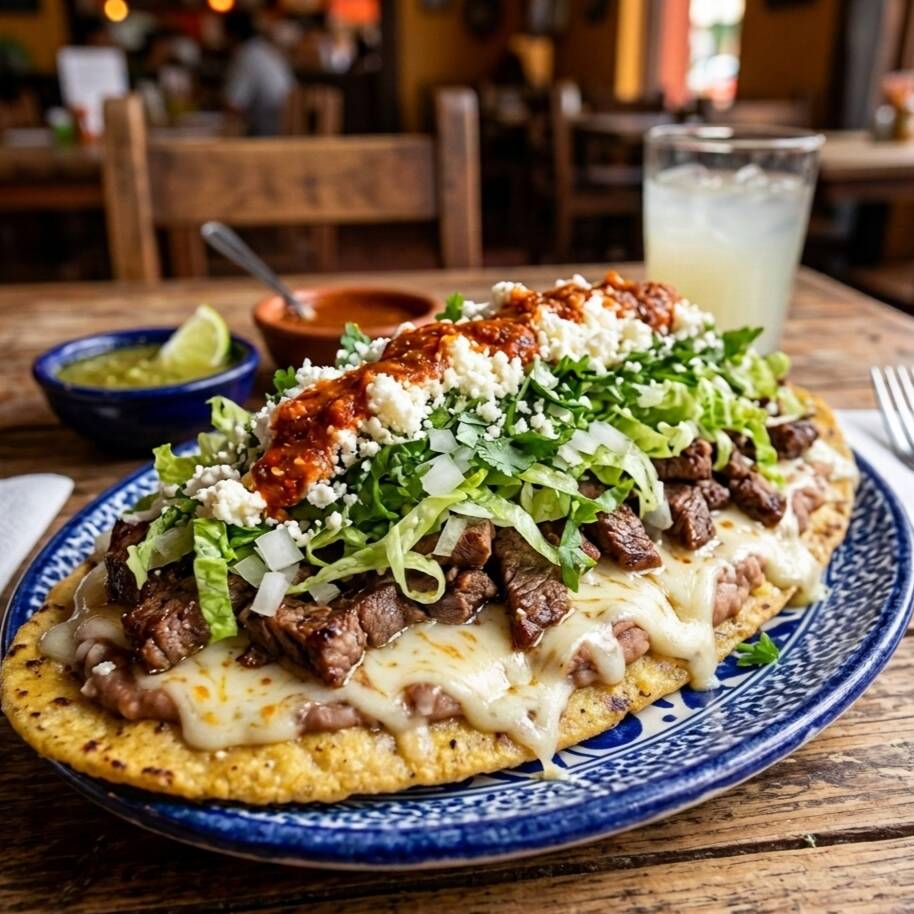 HUARACHE DE CARNE CON QUESILLO