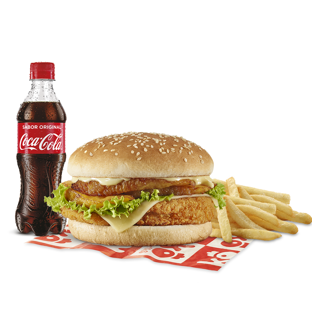 Combo hamburguesa kokoriko apanada