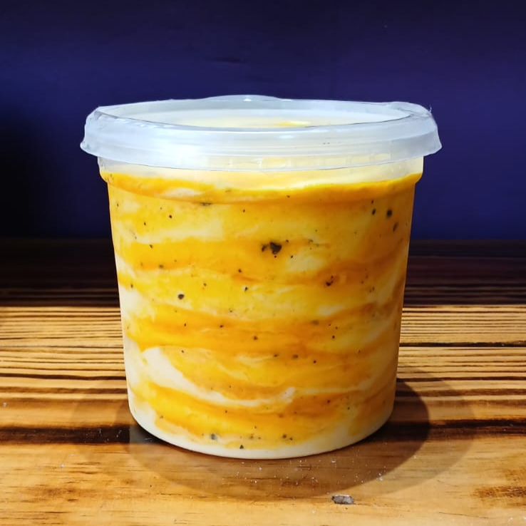Sorvete sabor maracujá 1,5l, para a familia toda.