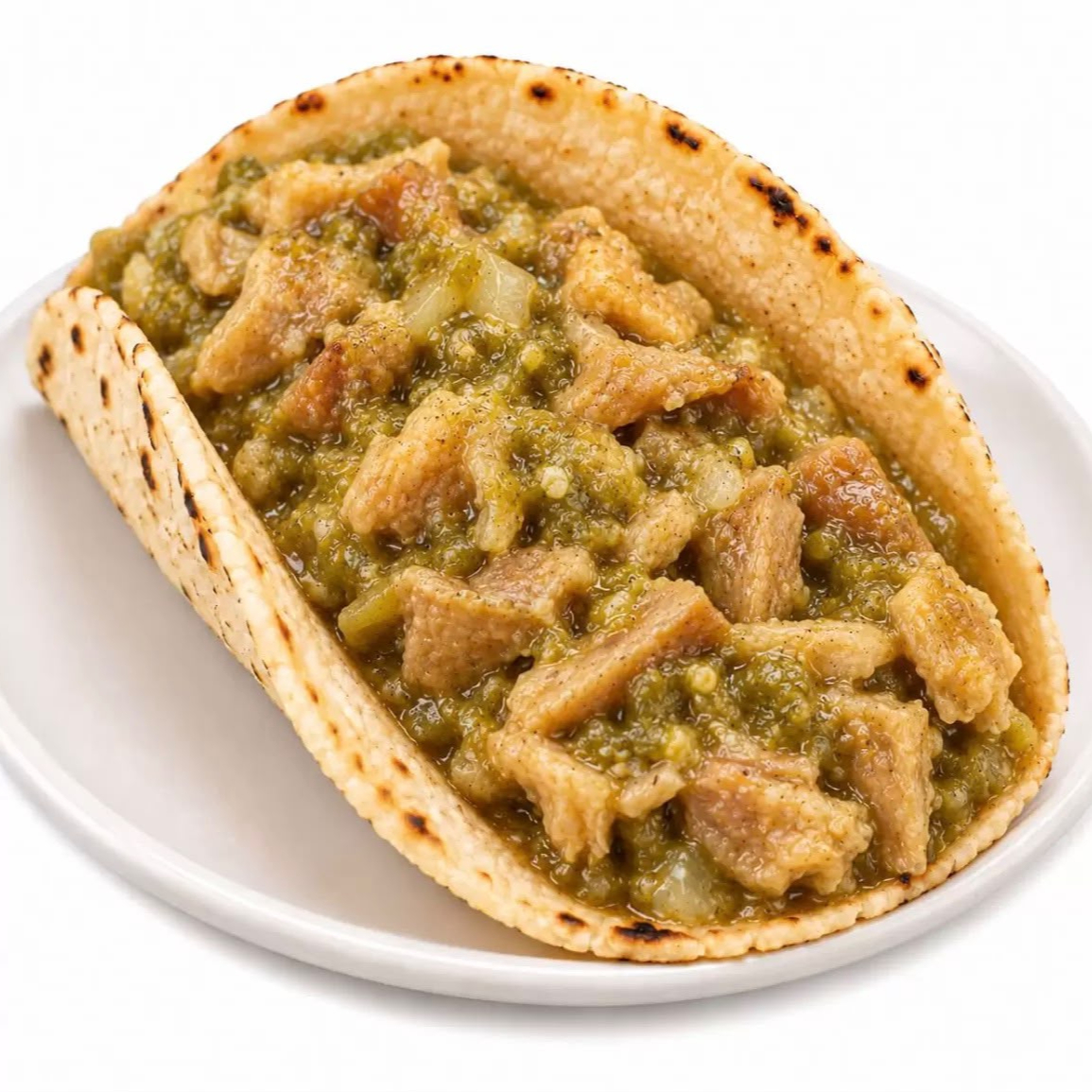 Taco de Chicharron Verde