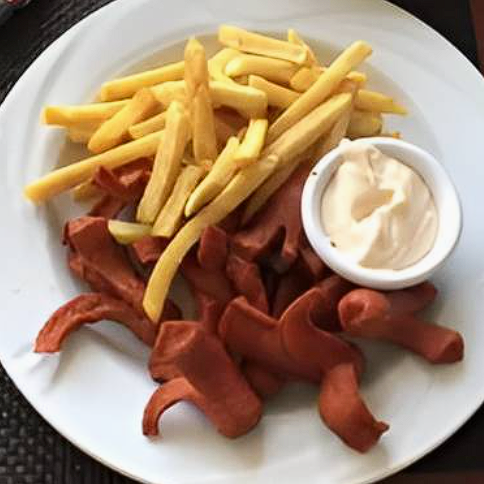 Salchipulpos C/Papas