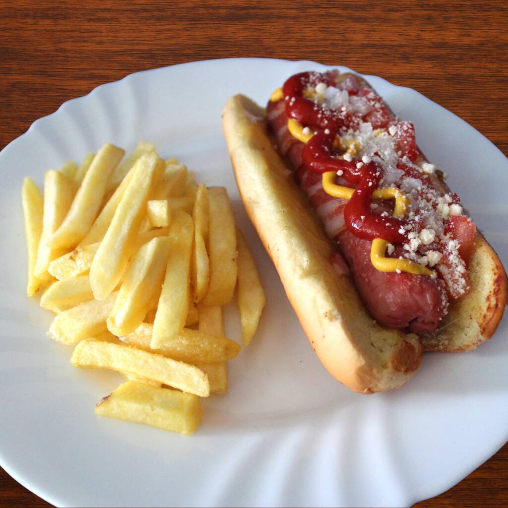 Hot Dog Con Papas