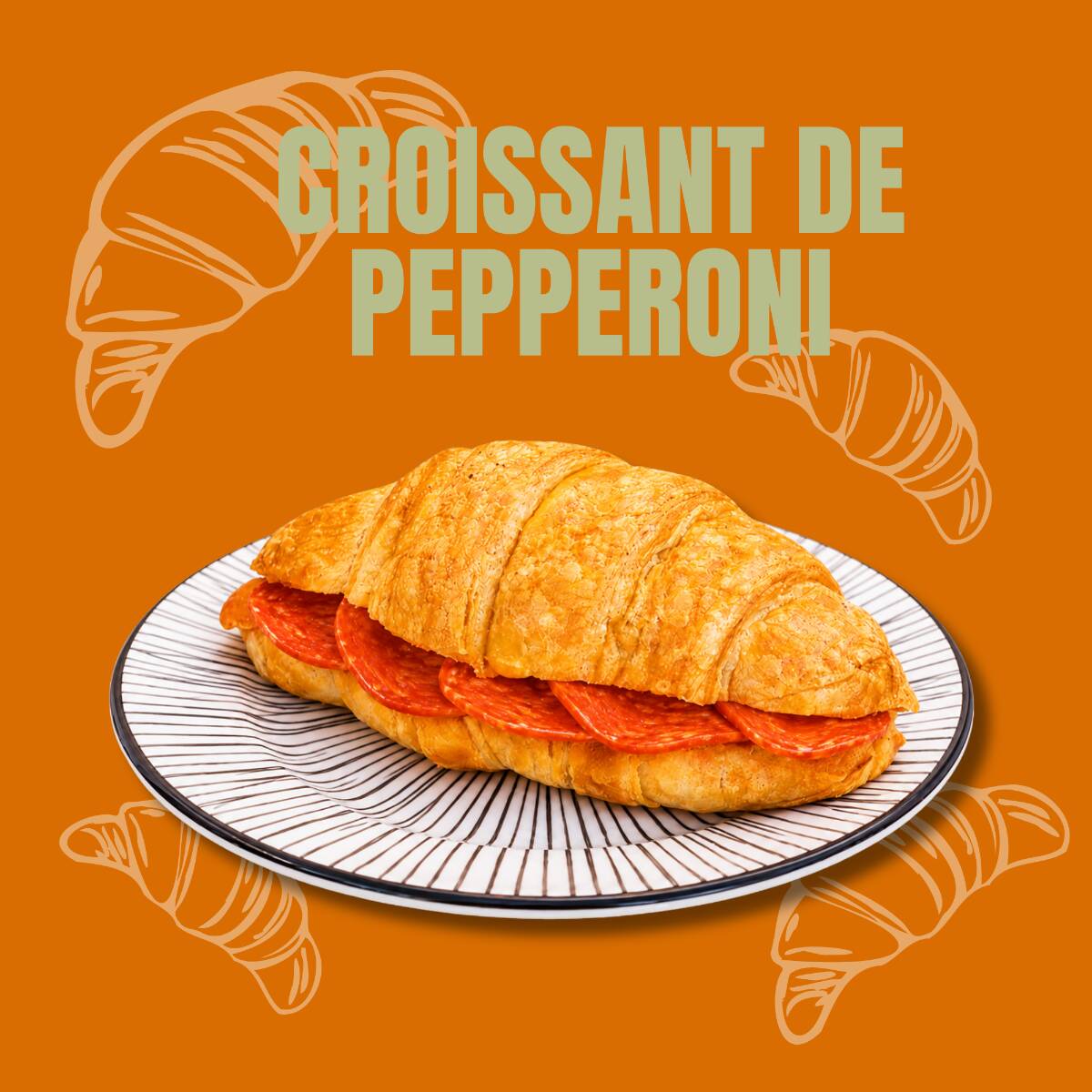 Croissant de pepperoni