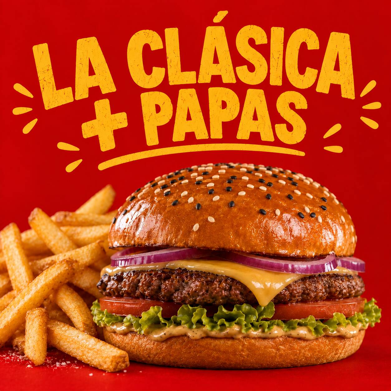 La Clásica + Papas gratis