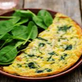 Omelette con espinaca