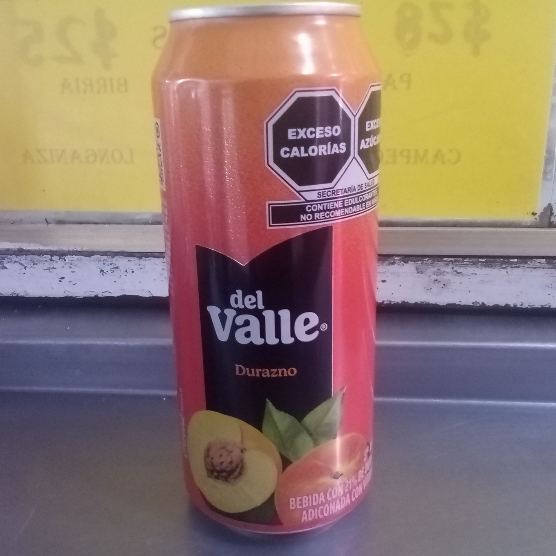 Del valle de durazno 453ml