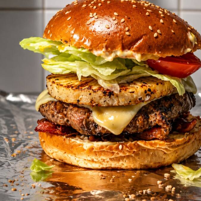 Hamburguesa Hawaiana Bacon Burger