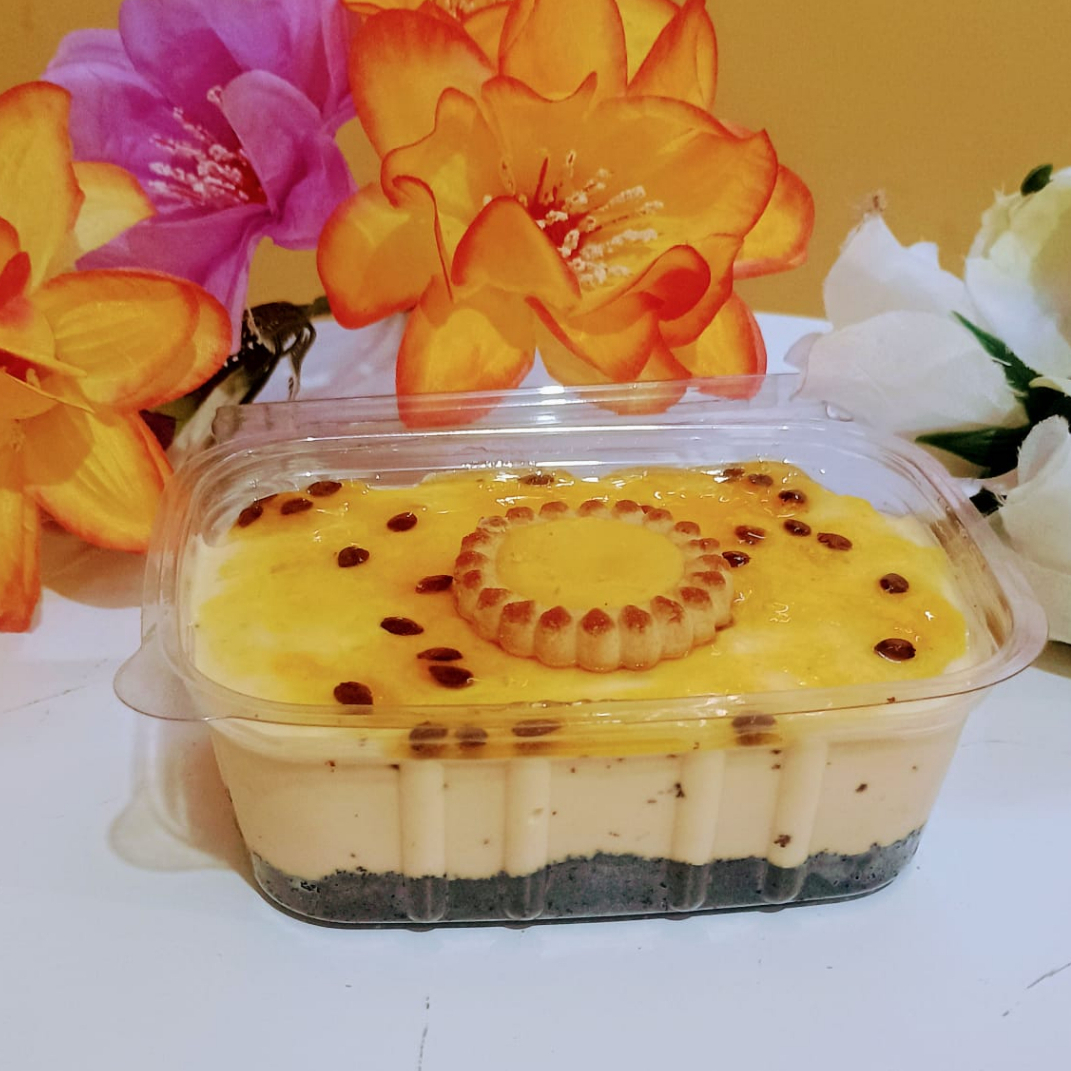 Uma delíciosa mantinha de mousse de maracujá cremosa serve uma pessoa 250g