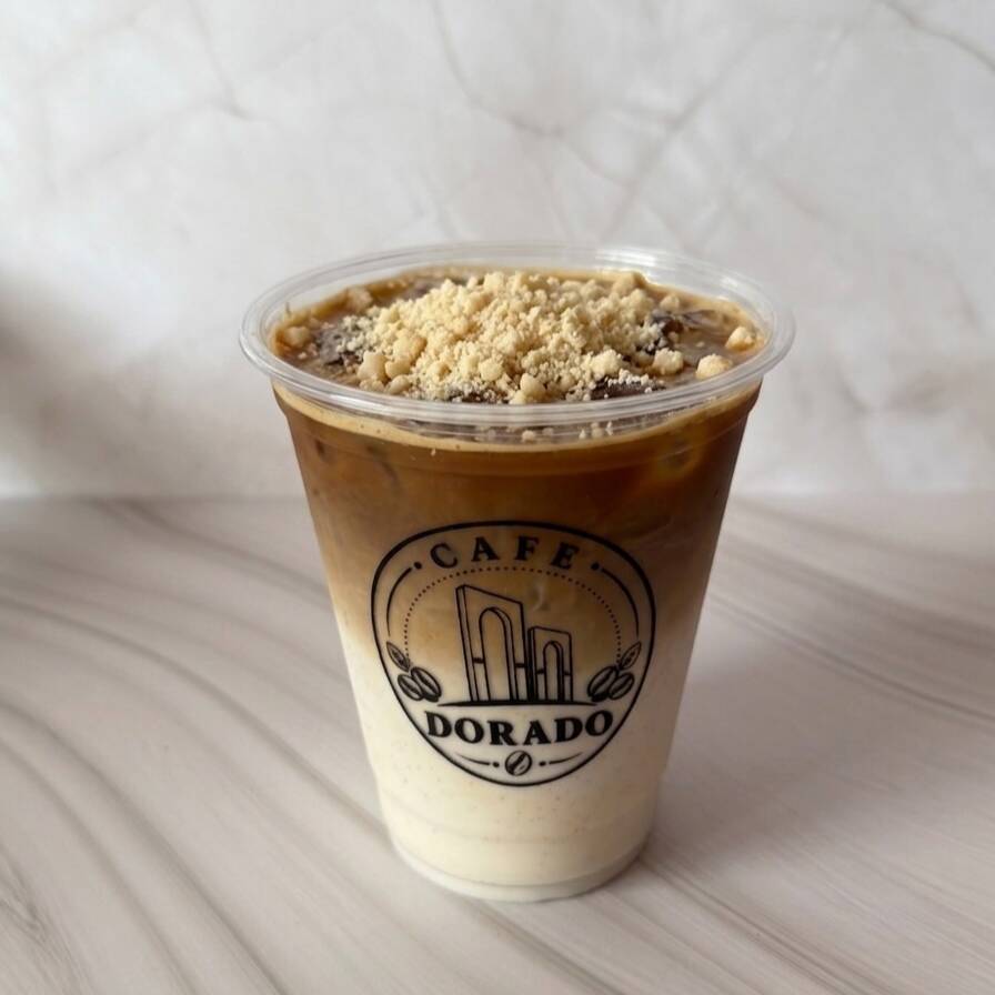 Cafe Latte A Las Rocas Mazapán Frio 12 Oz