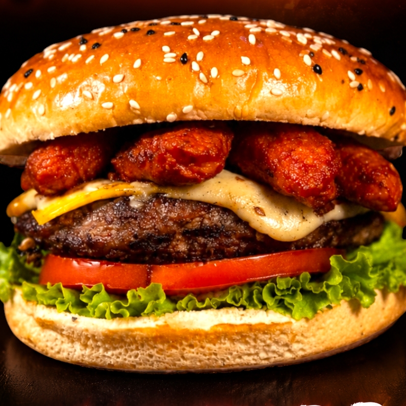 Chistorra burger con papas gratis