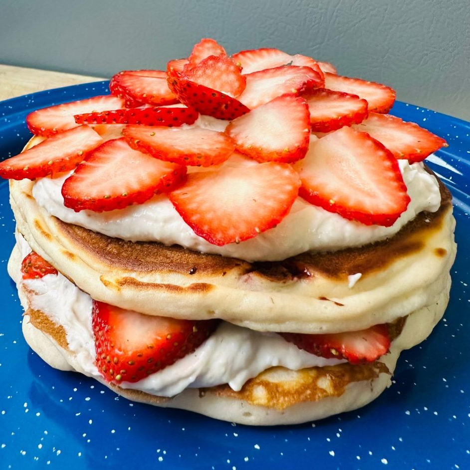 Hot Cakes Fresas con crema