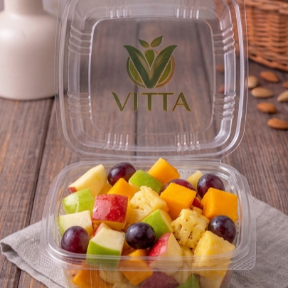 Salada de Fruta com, Uva, Maça, Caldo de Laranja e Manga, Que Delicia!